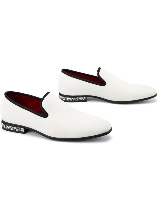 JITAI Men\'s White24 Elegant Rubber & Leather Penny Loafers Casual Formal Shoes main image 5